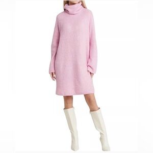 88. Vero Moda Aware Pink Marled Knit Oversized Cowl Neck Sweater Dress